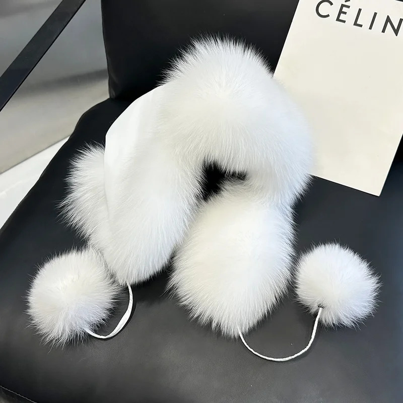Trapper Hat Ear Flap - Chapeau en fausse fourrure de renard
