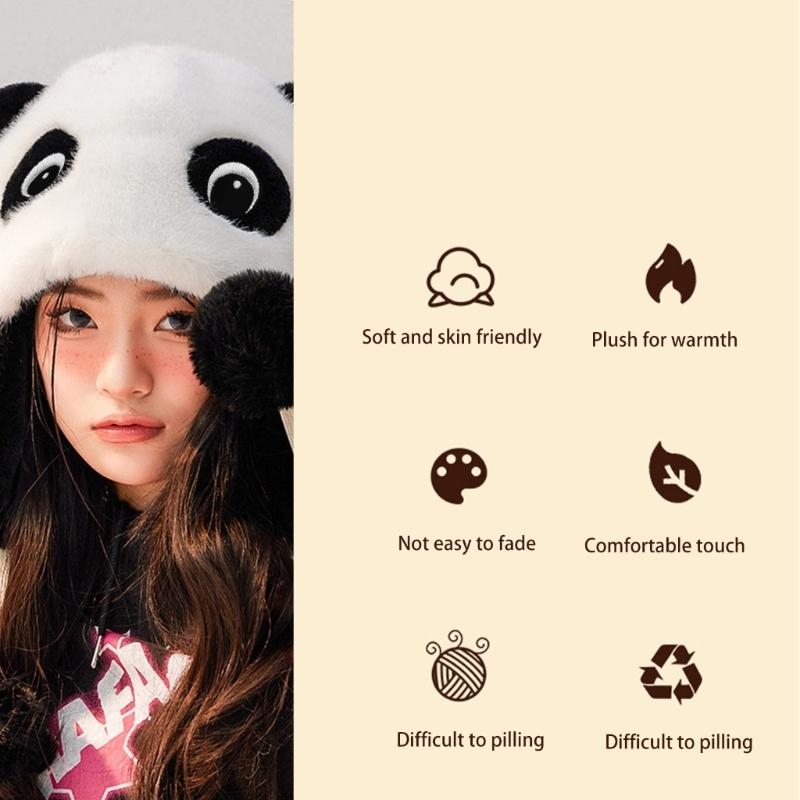 Panda Ear Hat Panda Earflap Ha - Trapper Hat Ear Flap avis et prix