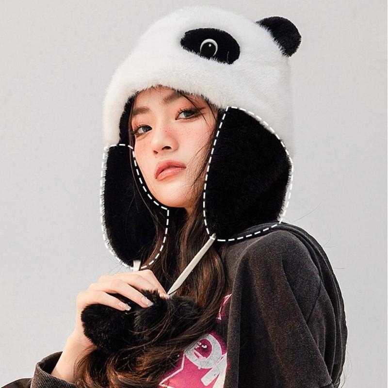 Panda Ear Hat Panda Earflap Ha - Trapper Hat Ear Flap avis et prix